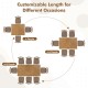 Extendable dining table with rubber wood legs, adjustable for 4-8 people, featuring elegant oak veneer and smooth round.