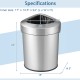Stainless steel corner trash bin with lid, 60L capacity, anti-slip bottom, ideal for kitchens and offices.