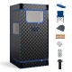 Portable steam sauna with 3L steam generator, remote control, and foldable chair for home relaxation and skin care.
