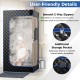 Portable steam sauna with 3L steam generator, remote control, and foldable chair for home use in black.