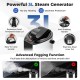 Portable steam sauna with 3L stainless steel steam generator and remote control for home relaxation and skin benefits.