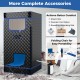 Portable steam sauna with 3L steam generator, foldable chair, and wooden foot massager for home relaxation.