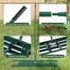 Lawn leveling rake with 46 x 10 inch wide plate, 180° rotatable head, and comfortable grip handle for easy soil.