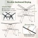 2-Tier clothes drying rack with adjustable height, 33 drying rails, and flat lower wings for versatile laundry drying.