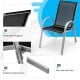 Stackable chair with breathable fabric and rustproof steel frame, designed for outdoor dining and stability.
