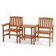 3-piece patio bistro set featuring sturdy wood chairs and a table with umbrella hole, perfect for outdoor relaxation.
