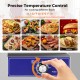 22-inch electric griddle with stainless steel body and adjustable temperature from 122℉ to 572℉ for versatile cooking.