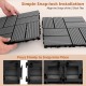 Interlocking deck tiles in gray showing snap-lock installation process, perfect for outdoor patios and decks.