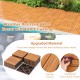 Interlocking deck tiles in brown, 12 x 12 inches, featuring anti-slip texture and weather-resistant material for.