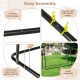 Easy assembly of the 2-in-1 kids soccer rebounder and goal with adjustable height and secure ground stakes for outdoor.