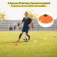 8 x 6 Ft soccer goal with ground stakes, featuring weather-resistant UPVC pipes and 5 included training cones for.