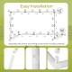 Assembly instructions for the 8 x 6 Ft soccer goal with labeled parts for easy setup and installation.