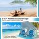 Portable UPF50+ beach umbrella tent with side panels, perfect for sun protection and privacy during outdoor activities.