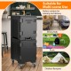 Stackable insulated food pan carrier with 81-quart capacity, durable LLDPE, and easy transport wheels for catering use.