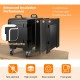 Stackable insulated food pan carrier with 81-quart capacity, LLDPE exterior, and embedded sealing ring for thermal.