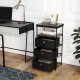 Fabric storage tower with 3 removable drawers and a wood top, ideal for organizing office or living room essentials.