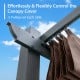 Close-up of the 5 pulleys on the outdoor aluminum pergola canopy for easy control and adjustment of the cover.
