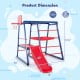 7-in-1 metal toddler climbing toy dimensions with slide, basketball hoop, and climbing features for ages 3-7 years.