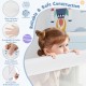 Foldable bed rail in white with breathable mesh fabric and removable cover, ensuring toddler safety and easy access.