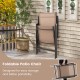 Foldable patio chair with a 7-level adjustable backrest, designed for easy storage and portability, perfect for outdoor.