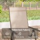 Patio folding dining chair with a breathable, quick-drying fabric and 7-level adjustable high backrest for outdoor.