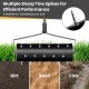 Manual lawn aerator with 27 galvanized steel spikes, designed for loosening sand, dirt, and clay soil efficiently.