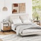 Nightstand set of 2 in white with drawer and open shelf, featuring a modern design for bedroom or living room use.