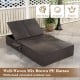 Patio double chaise lounge in well-woven brown PE rattan with adjustable backrests and soft cushions for outdoor.