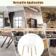 Set of 4 white Windsor dining chairs with spindle backs, ideal for kitchens, dining rooms, and restaurants.