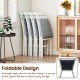 Folding wooden dining chairs set of 2 in white, featuring faux leather upholstery and space-saving design for small.