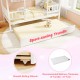 Space-saving trundle bed with smooth rolling wheels, designed for twin size house bed, ideal for kids' rooms.