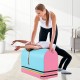 Gymnastics vaulting box in blue with detachable mat, ideal for kids' training and backbend practice at home or gym.