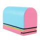 Gymnastics vaulting box in blue and pink with detachable mat, designed for kids' training and easy transportation.