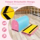 Gymnastics vaulting box with detachable mat, blue and pink, designed for kids' training, featuring a carrying handle.