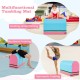 Gymnastics vaulting box in blue with detachable mat, ideal for training vaulting, backbends, and gymnastics for kids.