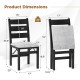 Dimensions of Modern Upholstered Folding Chair set, featuring a cushioned seat and ergonomic backrest, ideal for.