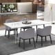 Curved backrest grey upholstered dining chairs set of 2 with solid wood frame, perfect for dining or relaxing.