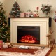 23-inch electric fireplace insert with adjustable flame color, perfect for cozy winter settings and efficient heating.