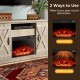 23-inch electric fireplace insert with adjustable flame color, featuring dual heating options for year-round use.