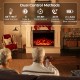 23-inch electric fireplace insert with adjustable flame color, remote control, and 5000 BTU heat output for cozy warmth.