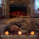 23-inch electric fireplace insert with adjustable flame color, featuring low noise operation and overheat protection.