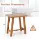 Teak shower stool with 18" height, supports 350 lbs, ideal for bathrooms or as a small side table.