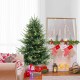 6 FT pre-lit artificial Christmas tree with 778 branch tips, warm white LED lights, and cozy holiday decor.