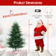 6 FT pre-lit artificial Christmas tree with flexible hinged branches, 778 tips, and a foldable base for easy storage.