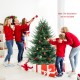 6 FT pre-lit artificial Christmas tree with 778 branch tips, featuring warm white LED lights for festive gatherings.
