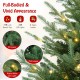 Close-up of 778 branch tips on a 6 FT pre-lit artificial Christmas tree, showcasing realistic PVC and PE leaves with.