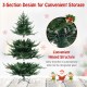 6 FT pre-lit artificial Christmas tree with 778 branch tips and hinged structure for easy setup and storage.