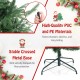 6 FT pre-lit artificial Christmas tree with 778 PVC and PE branch tips, featuring a stable crossed metal base for.