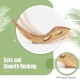 Acacia wood patio rocking sun lounger with ergonomic curved seat and anti-tipping stoppers for safe outdoor relaxation.