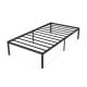 Heavy-duty 14-inch metal platform bed frame with sturdy iron construction, suitable for various mattress types.